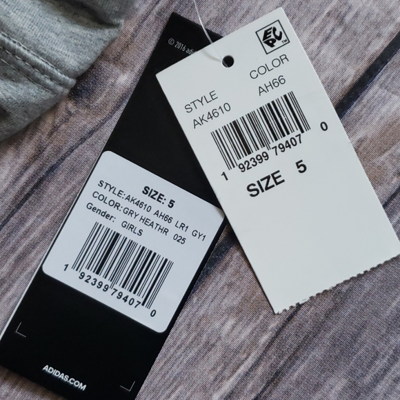 adidas Little Girls Linear Split Tights - Picture 8 of 8